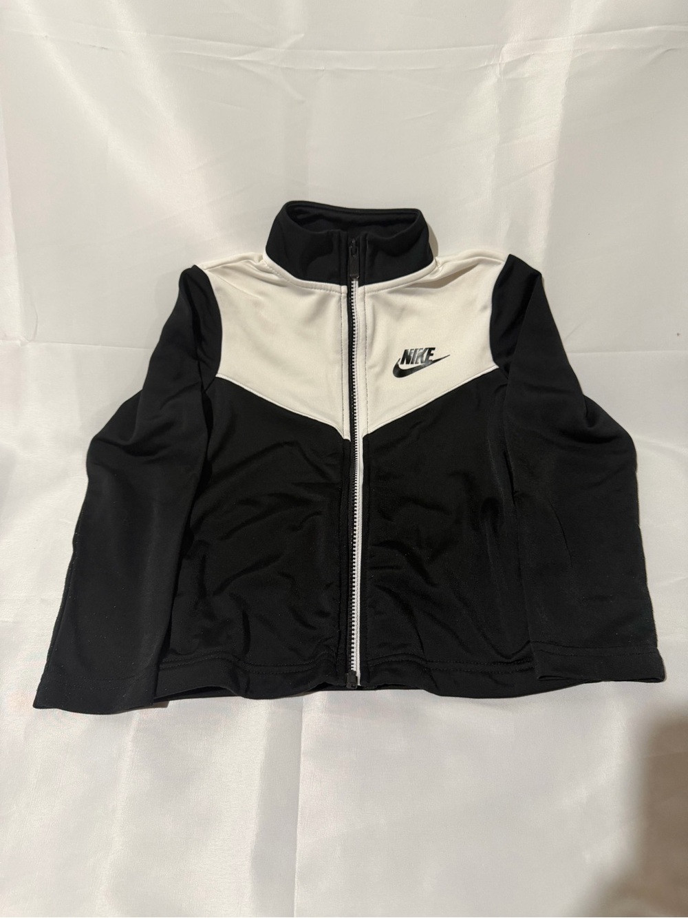 Nike Black and White Kids Varsity Zip Jacket
